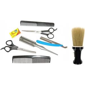 SET19 6'lı Berber Seti + Ense Fırçası