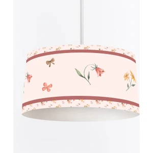 Çiçek Kelebek Desenli Çocuk Odası Dijital Baskılı Sarkıt Avize