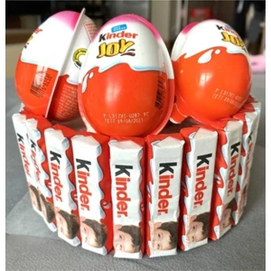 Çikolata Joy Sürpriz Yumurta Pasta Kinder Chocolate Joy Yumurta Pastası Hediye Pasta