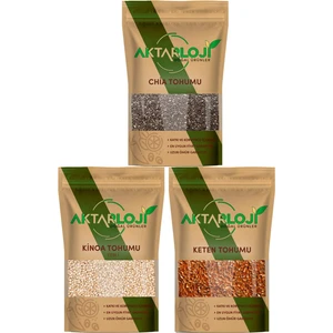 Chia 1 kg + Beyaz Kinoa 1 kg + Keten Tohumu 1 kg