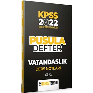 Doğru Tercih Yayınları KPSS 2022 Vatandaşlık Pusula Defter Ders Notları