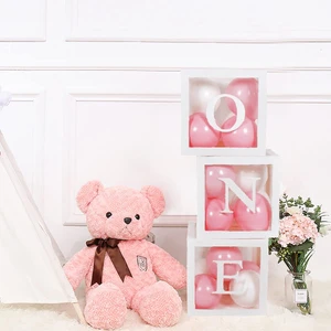 Bi Dolu Mutluluk One Yazılı Şeffaf Kutu Harf Beyaz 25 cm