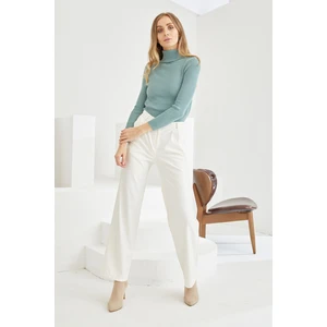 Lime Moda Balıkçı Kazak-Mint