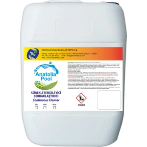 Anatolia Pool Havuz Suyu Sürekli Temizleyici Parlatıcı Berraklaştırıcı 20 Lt (Continuous Cleaner)