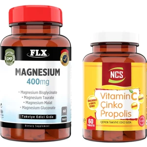 Magnesium Elemental Complex 400 Mg 60 Tablet + Ncs Vitamin C Çinko Propolis 60 Tablet