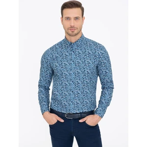 Koyu Mavi Slim Fit Gömlek