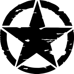 | Army Star | Araba Laptop Duvar Folyo Sticker 5 x 5 cm