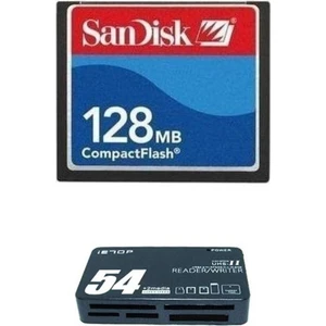 128 MB Compact Flash Hafıza Kartı - USB 2.0 Cf Kart Okuyucu