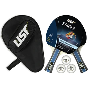 USR Stroke-Match Masa Tenisi 2 Raket + 3 Top + Kılıf Set
