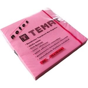 Pembe Kendinden Yapışkanlı Not Kağıdı 75x75mm 80 Adet