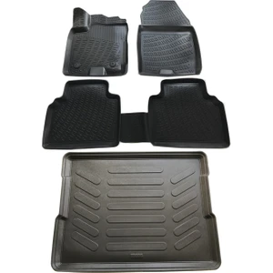 Ford Courier 3D Havuzlu Paspas 2014 Sonrası + Bagaj Havuzu