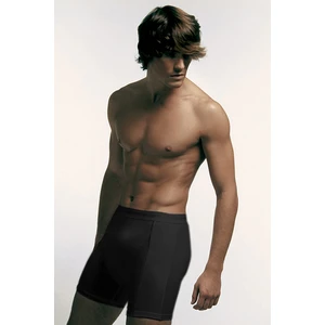 Çift Kaplan Erkek Elastanlı Biyeli Siyah Uzun Boxer 0855