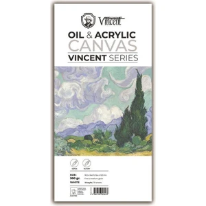 Oil & Acrylic Canvas White Tuval Dokulu Blok 300 Gram 16,5 x 34 cm 10 Sayfa