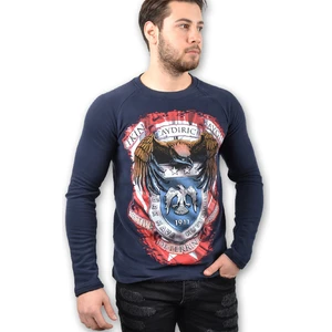 Fly Tshirt Hava Kuvvetleri Baskılı Erkek Uzun Kollu Sweatshirt - Lacivert