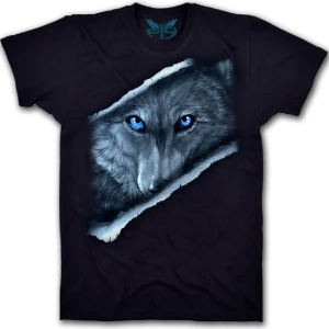 Fly Tshirt Içindeki Kurt Kadın Kısa Kollu T-Shirt - Siyah