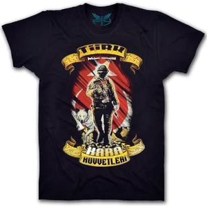 Fly Tshirt Kara Kuvvetleri Erkek Kısa Kollu T-Shirt - Siyah