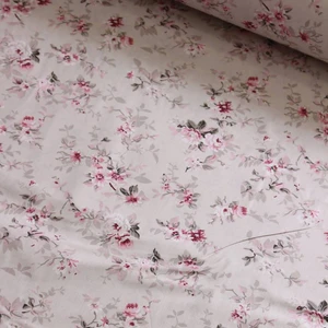 Wella Home Bej Japon Çiçeği Nevresimlik Poplin Kumaş