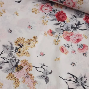 Wella Home Kırmızı Şakayık Nevresimlik Poplin Kumaş