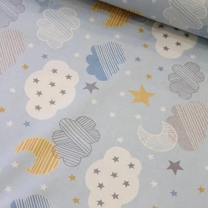 Wella Home Mavi Bulutlar Nevresimlik Poplin Kumaş