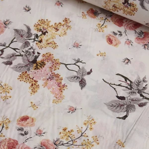 Wella Home Turuncu Şakayık Nevresimlik Poplin Kumaş