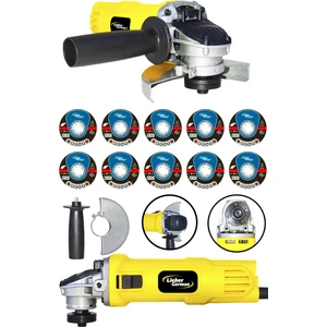 Lieber German Teknoloji Bakır Sargılı 1500 W 115 mm Spiral Avuç Içi Kesme ve Taşlama Makinesi 10 Kesme Taşı Set