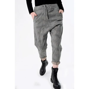 Pua Fashion Gri Ekose Şalvar