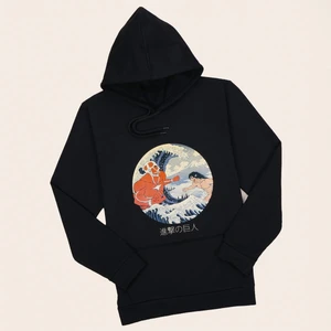 Kapşonlu Siyah Titan Sweat