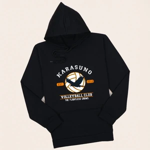 Kapşonlu Siyah Karasuno Sweat