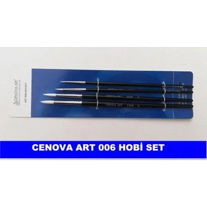 Cenova Art Yuvarlak Uç 4 Lü Fırça Set 06