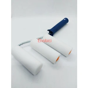 Sünger Rulo Fırça 10CM Mavi +2 Yedek Sünger
