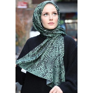 Stella Eşarp Stella Snake Desen Pamuklu Şal Çağla