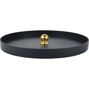 Retro Makyaj Vanity Mücevher Tepsi Parfüm Dekor Tepsi Depolama Süs Siyah (Yurt Dışından)