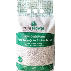 Pum Flower 5Lt. %100 Ponza Taşı, Çiçek Torf Düzenleyici, Çiçek Torfu
