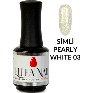 Ellea Naıl Simli Kalıcı Oje Serisi Inci Beyazı Pearl Beyaz 03