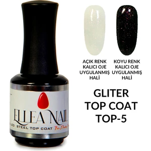 Ellea Naıl Simli Kalıcı Oje Serisi Glıtter Top Coat Top-5