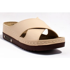 DZA37-3029 Bej Günlük Ortopedik Kadın Terlik