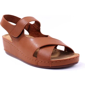 DZA37-1810 Taba Günlük Ortopedik  Kadın Sandalet