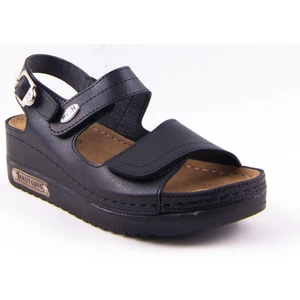 DZA37-3014 Siyah Günlük Ortopedik  Kadın Sandalet