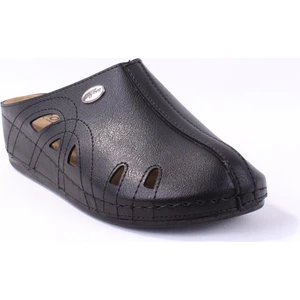 DZA37-1801 Siyah Günlük Ortopedik Burun Kapalı Kadın Terlik