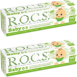 Baby 0-3 Yaş Diş Macunu Florürsüz (Yutulabilir) – Papatya Özlü 35ML (2'li)