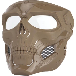 Kafatası Taktik Maske Paintball Cs Tam Yüz Kask Cosplay Haki (Yurt Dışından)