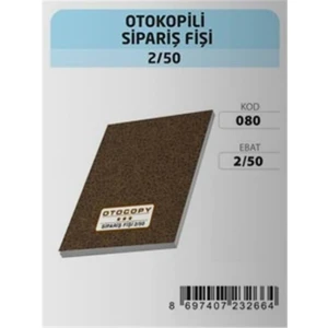2/50 Otokopili Sipariş Fişi 2/50 Adet
