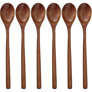 6 Adet Küçük Çorba Kaşık Kahve Çay Tuzları Için Ahşap Çay Kaşığı Servik, 9  (Yurt Dışından)