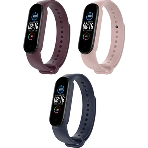 Xiaomi Mi Band 5/6 Uyumlu Silikon Kordon Seti 3 Adet