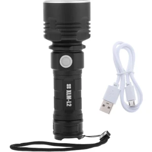 LED El Feneri Torch Güçlü Şarj Edilebilir USB Arama El -, 15X3.1 cm L2 Hiçbir Pil (Yurt Dışından)