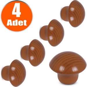 BADEM10 Mantar Düğme Kulp Çekmece Dolap Kapak Kulpu Kulbu Fındık (4 Adet)