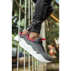 Xon1 Sneakers Ayakkabı 606 Gri Kırmızı