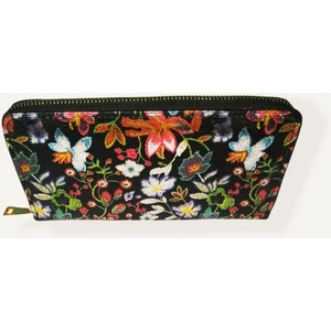Barse Collection Barsecolllection Kadın Fermuarlı Çiçek Desenli Cüzdan Siyah