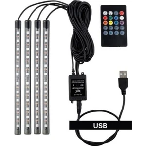 Auto Ampulance Sese Duyarlı 12 Ledli Araç Içi Ayak Altı LED Aydınlatma