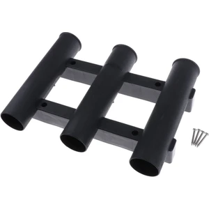 Tekne için 3 Tüp Çubuk Tutucu Braket Soketi - Siyah (Yurt Dışından)